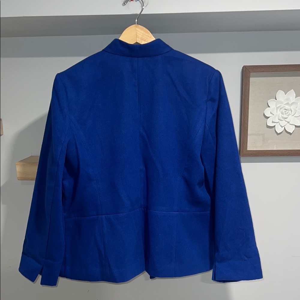 Chico's Royal Blue Open-Front Blazer Jacket - Picture 3 of 3